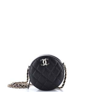 Chanel Round Clutch With Chain Quilted #240083C31B